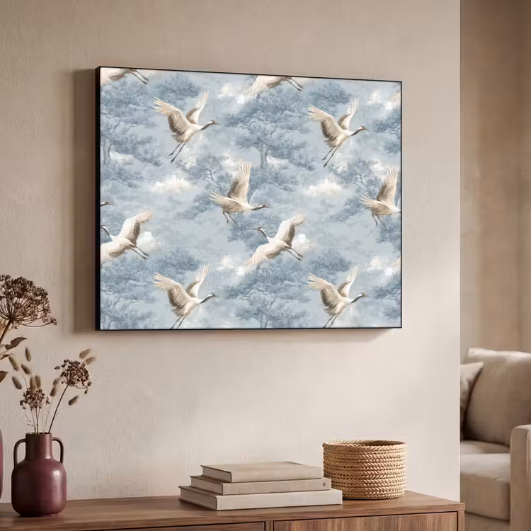 Art Frame - Wolken - Kraanvogels - Blauw — 7
