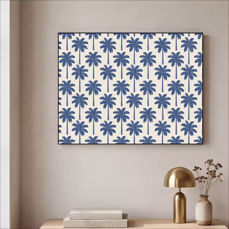Art Frame - Symmetrisch - Palm - Blauw — 5