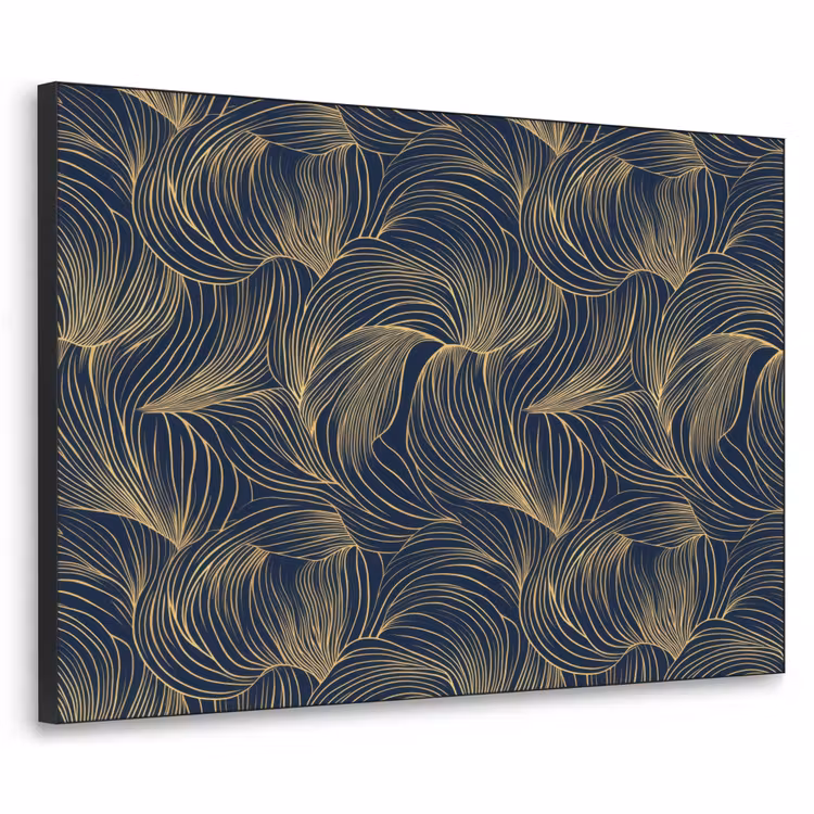 Art Frame - Abstract - Lijnen - Blauw - Goud — 1