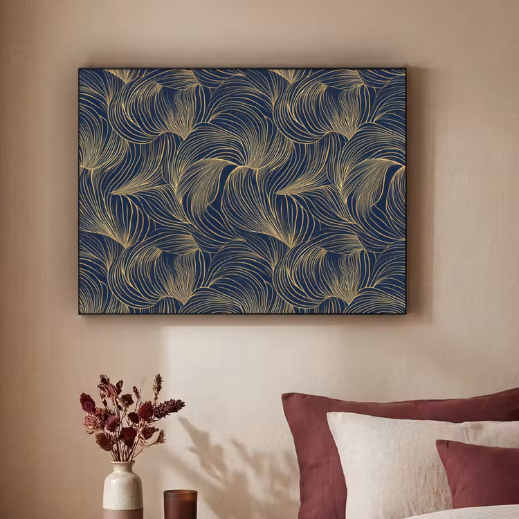 Art Frame - Abstract - Lijnen - Blauw - Goud — 3
