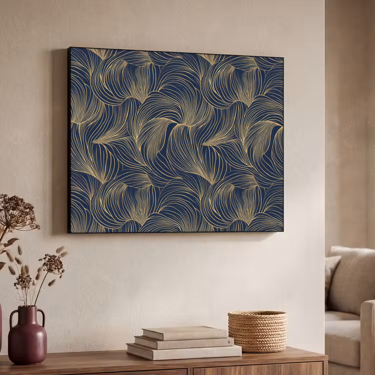 Art Frame - Abstract - Lijnen - Blauw - Goud — 7
