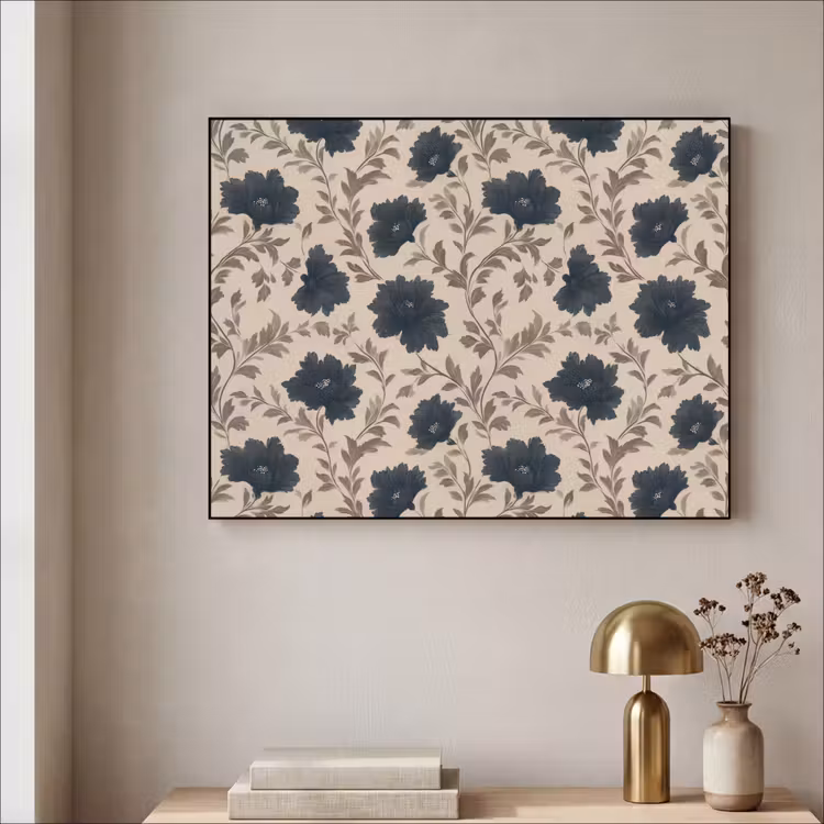 Art Frame - Motief - Bloemen - Zwart - Beige — 5