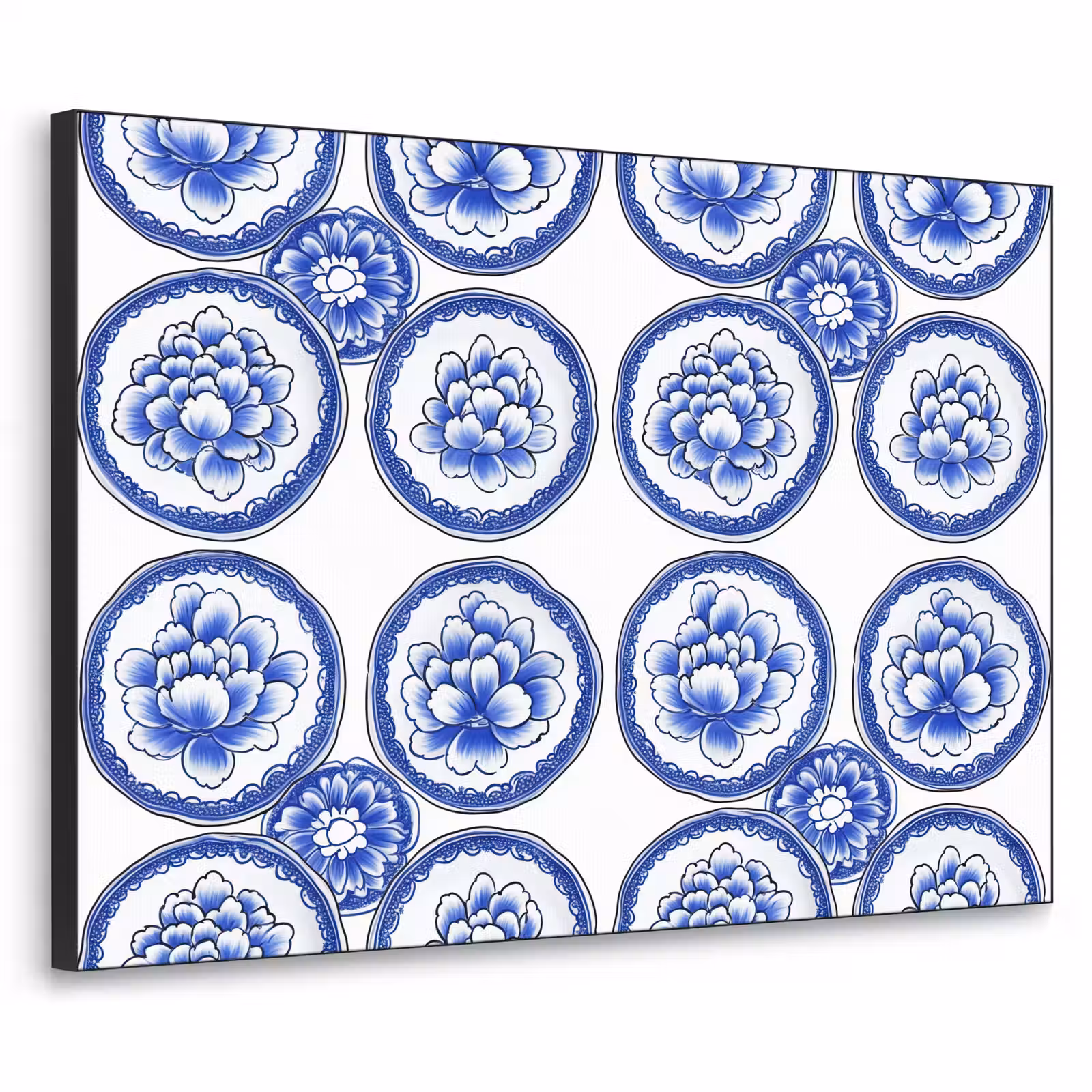 Art Frame - Cirkels - Bloemen - Blauw — 1