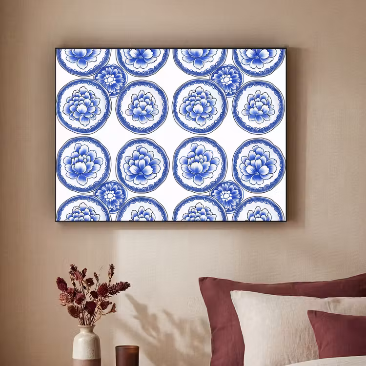 Art Frame - Cirkels - Bloemen - Blauw — 3