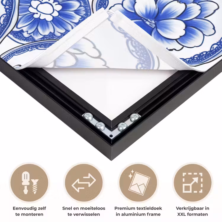 Art Frame - Cirkels - Bloemen - Blauw — 4