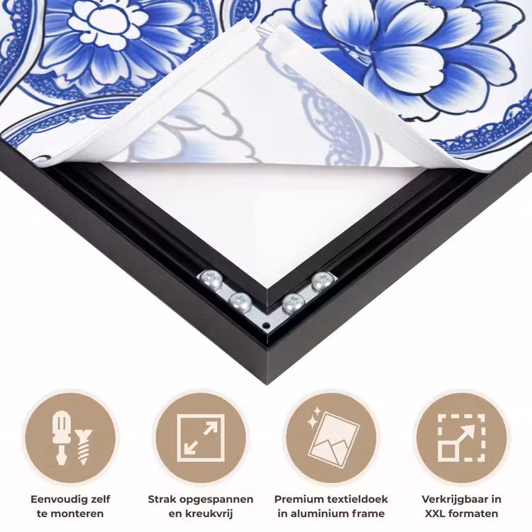 Art Frame - Cirkels - Bloemen - Blauw — 8