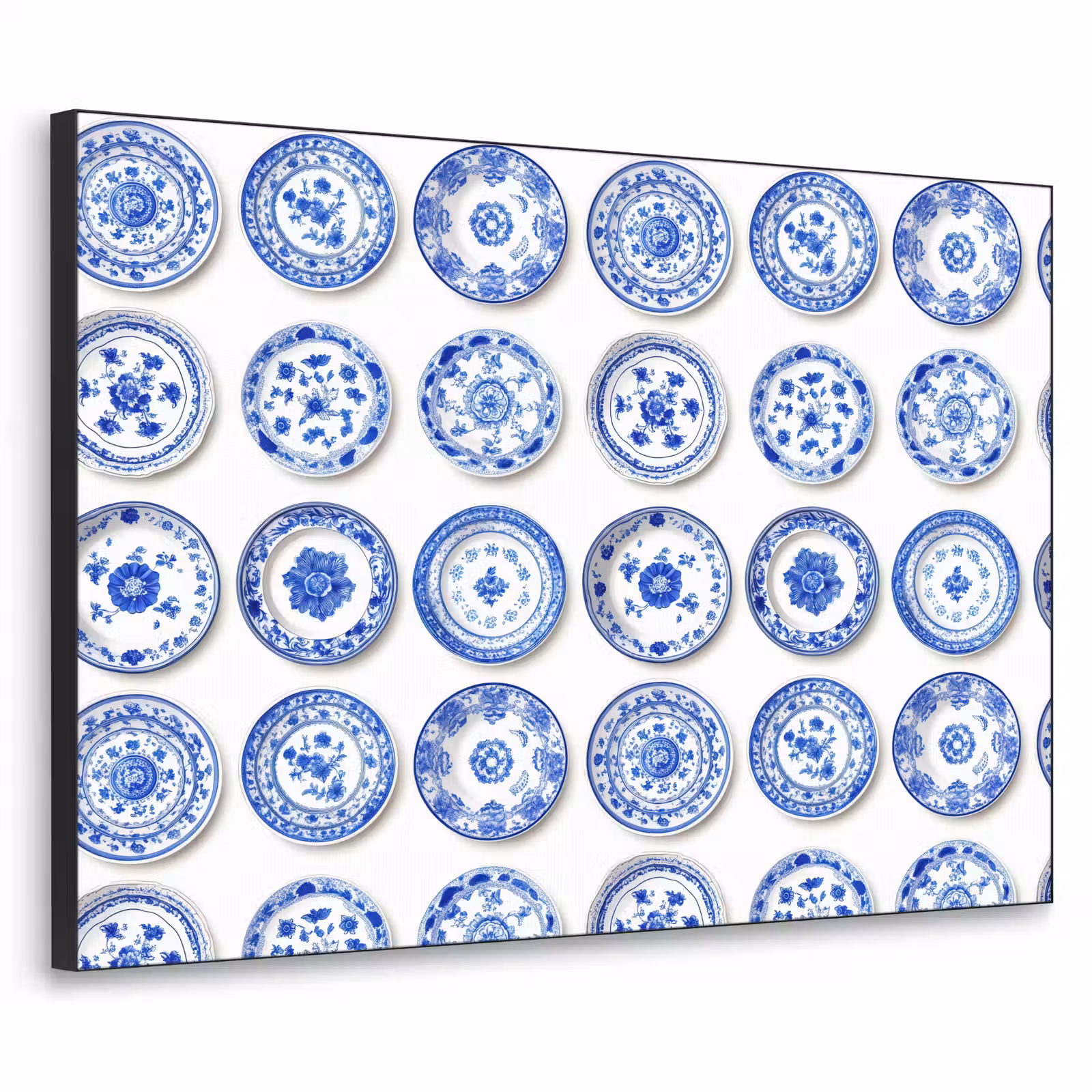 Art Frame - Borden - Bloemen - Patroon - Blauw — 1