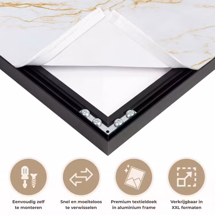Art Frame - Wit - Marmer - Goud - Luxueus — 4