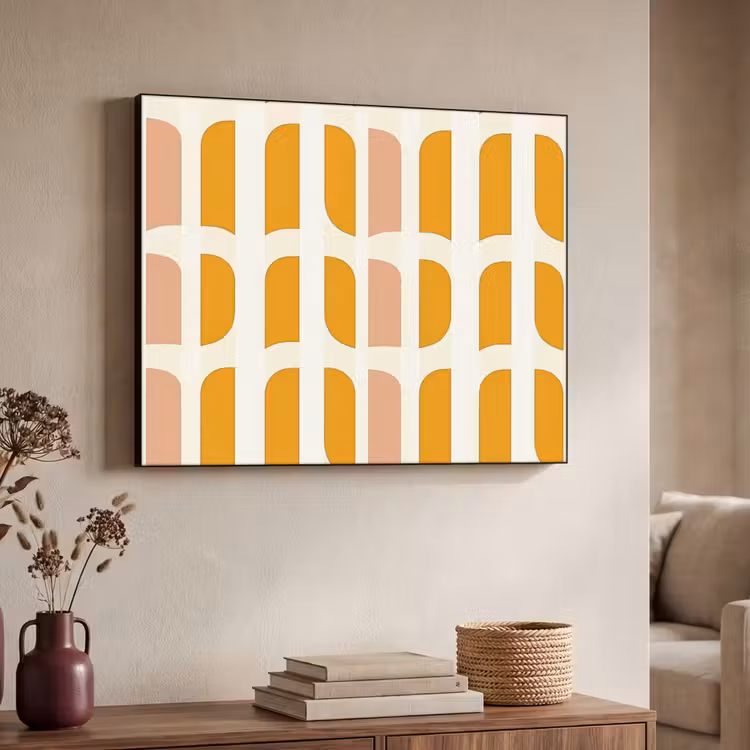 Art Frame - Geometrisch - Patroon - Geel - Roze — 7