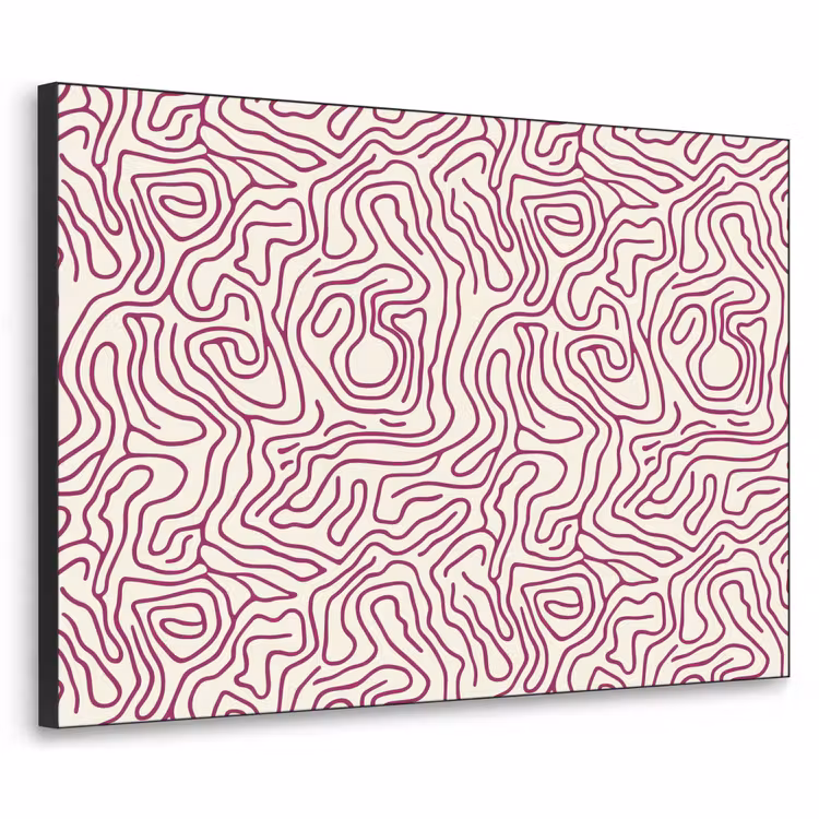Art Frame - Kronkelende lijn - Magenta - Crème — 1