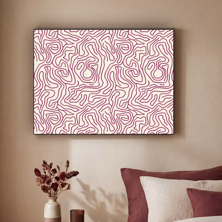 Art Frame - Kronkelende lijn - Magenta - Crème — 3