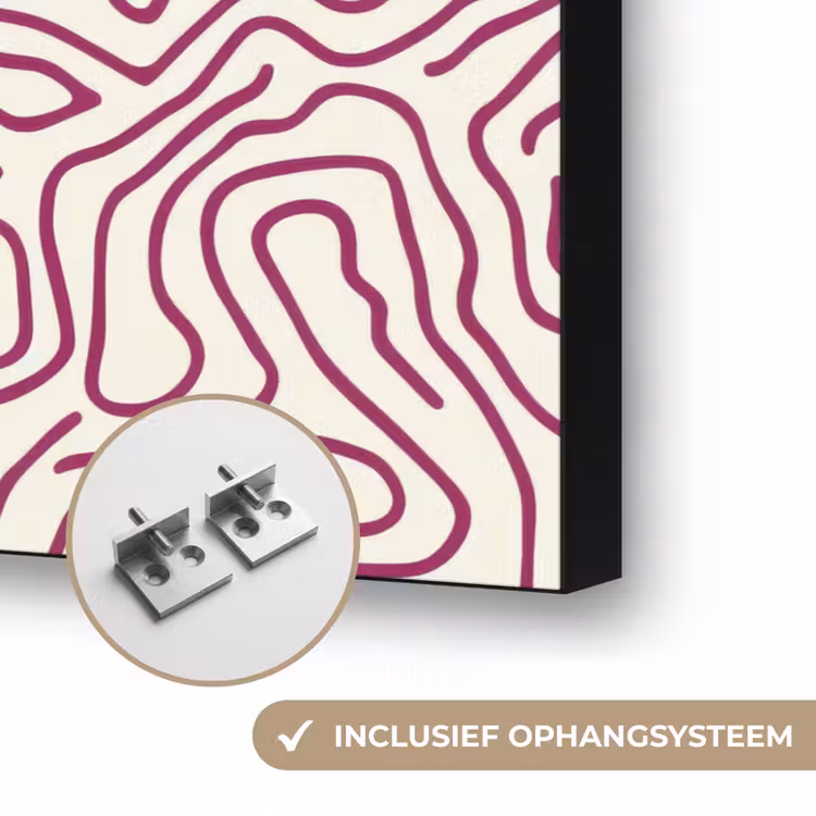 Art Frame - Kronkelende lijn - Magenta - Crème — 6