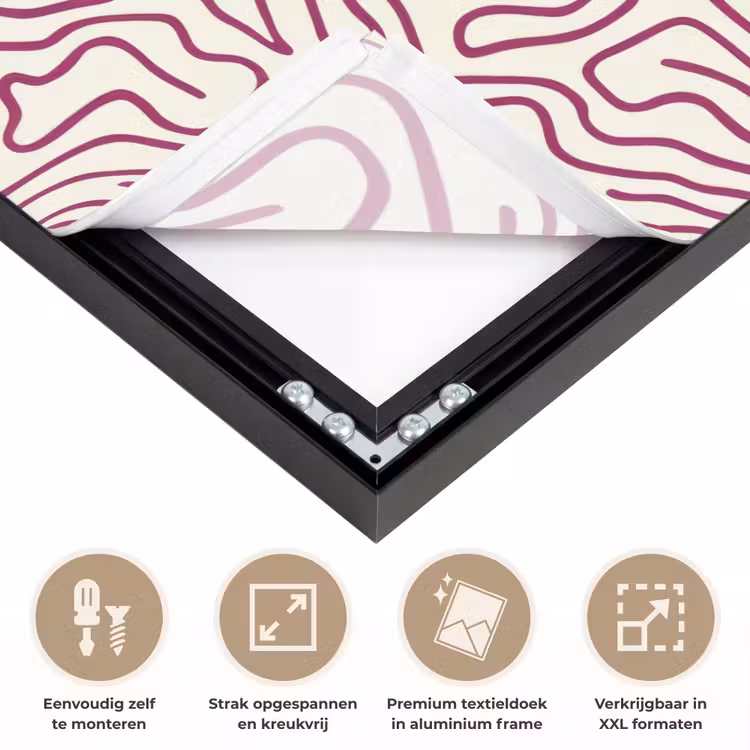 Art Frame - Kronkelende lijn - Magenta - Crème — 8