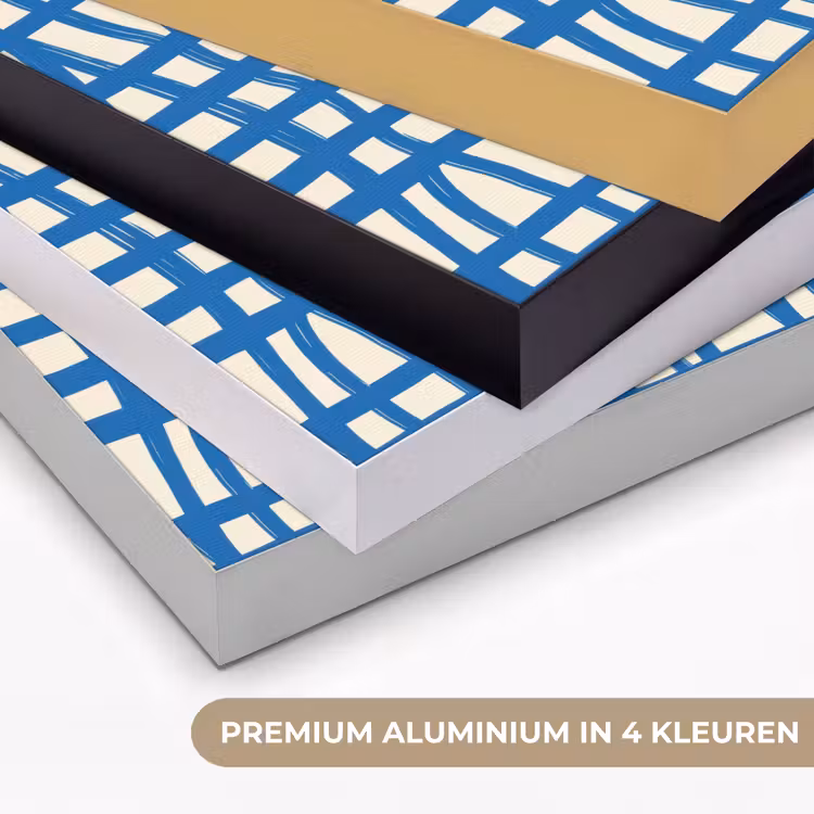 Art Frame - Ruitpatroon - Blauw - Crème — 2