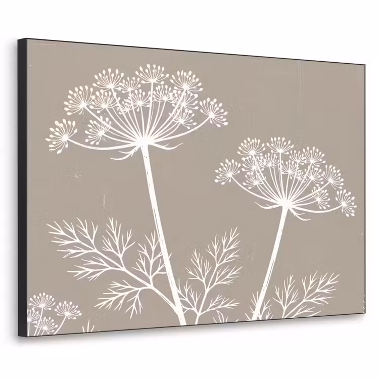 Art Frame - Grafisch - Fluitenkruid - Taupe