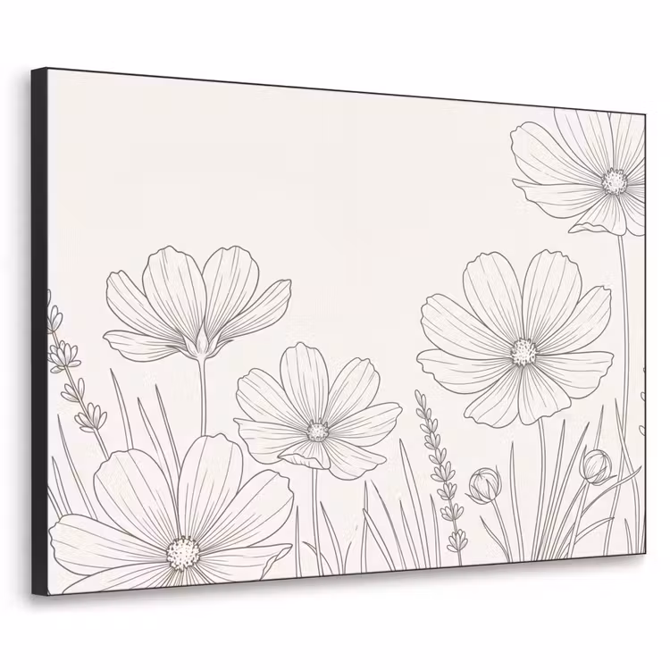 Art Frame - Minimalistisch - Modern - Bloemen - Beige