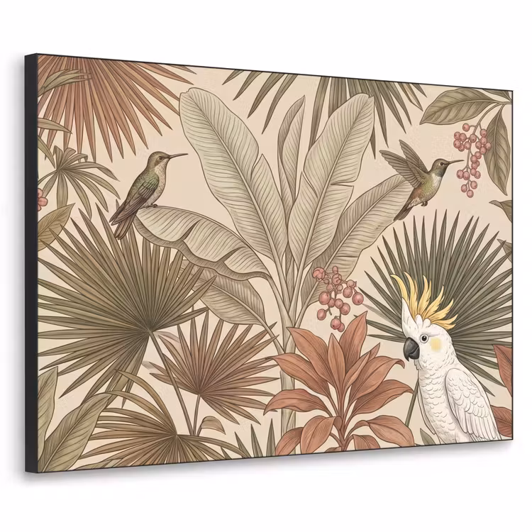Art Frame - Tropisch - Vogels - Beige