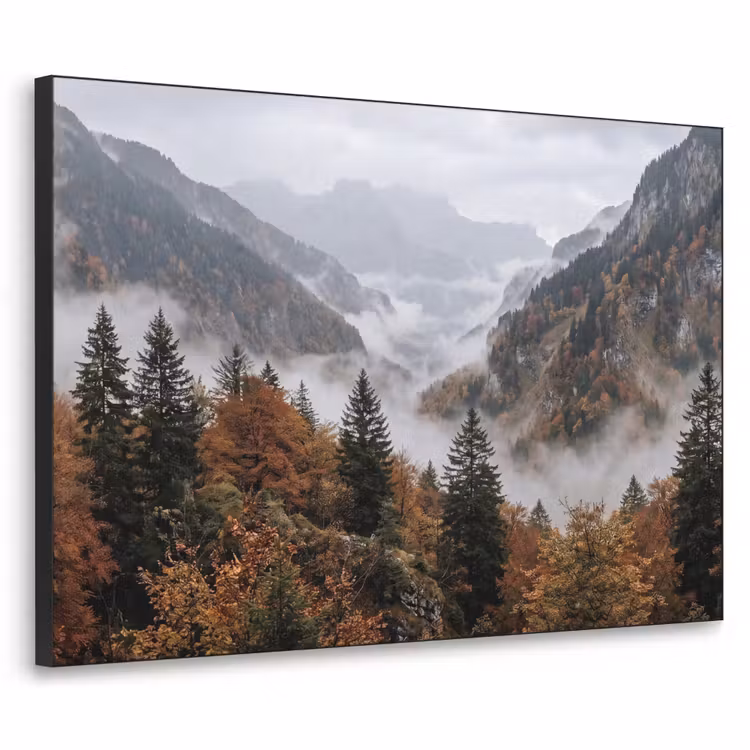 Art Frame - Bergen - Vallei - Mist - Herfst - Natuur