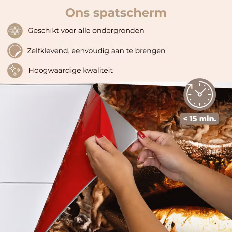 Spatscherm keuken - Goud - Lippen - Kunst - Goud - Luxe - Abstract — 4