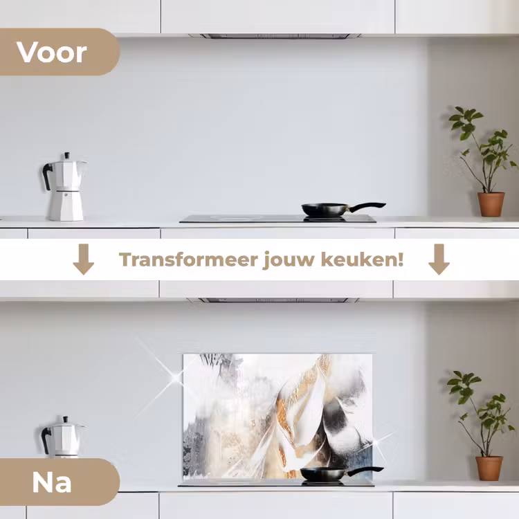 Spatscherm keuken - Abstract - Gold - Design - Luxe — 3