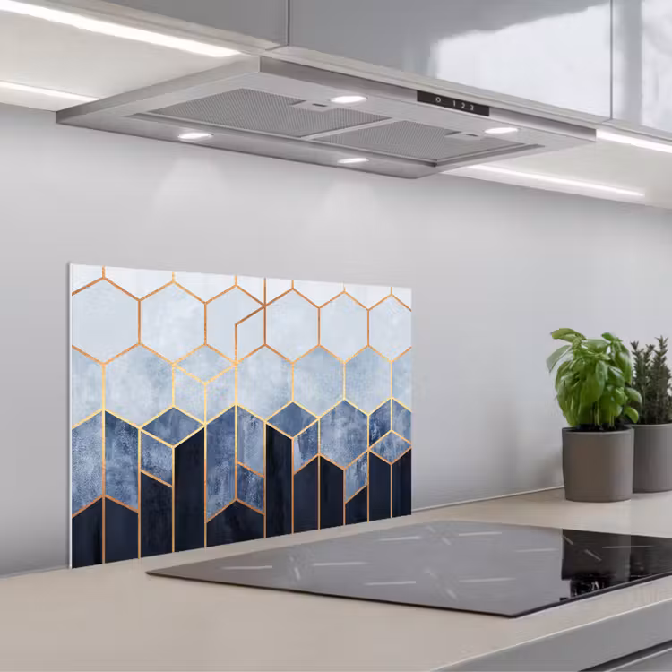 Spatscherm keuken - Hexagon - Gold - Luxe - Patronen — 5
