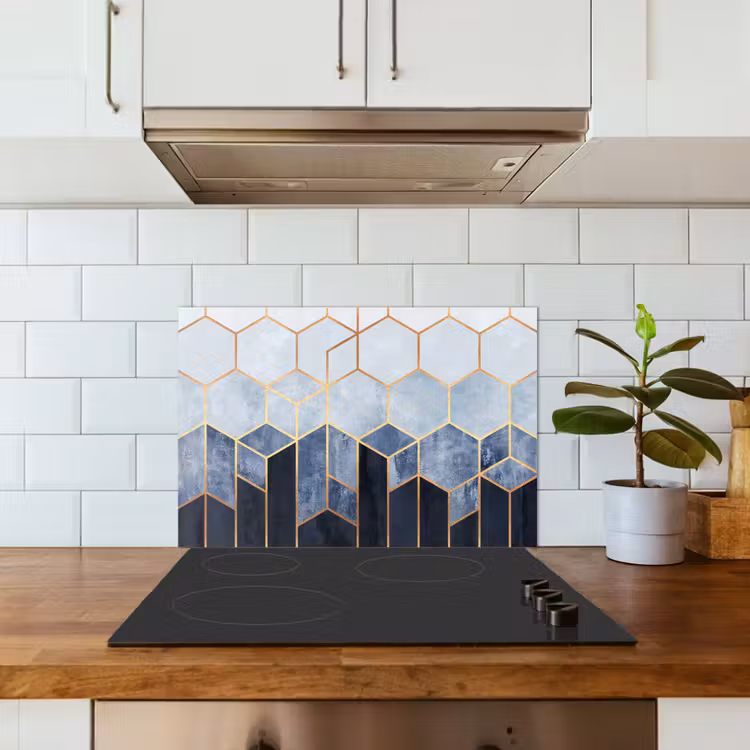 Spatscherm keuken - Hexagon - Gold - Luxe - Patronen — 6