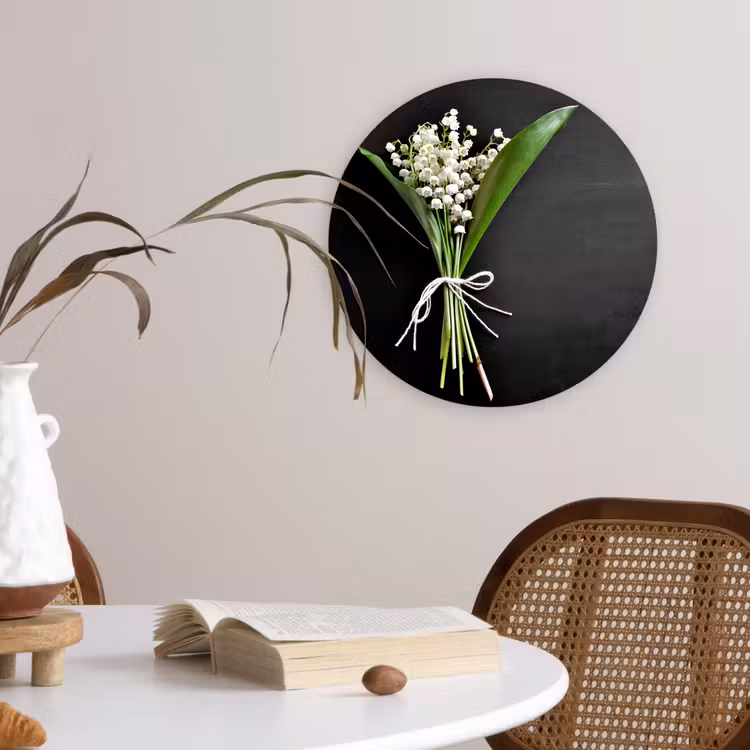 Muurcirkel - Lelietjes van dalen - Bloemen - Stilleven - Flora — 4