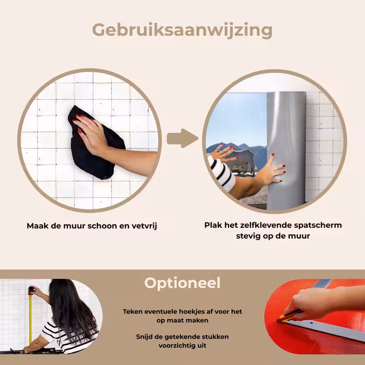 Spatscherm keuken - Schotse hooglander - Licht - Berg - Natuur — 8