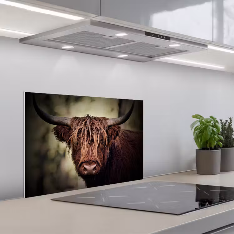 Spatscherm keuken - Schotse hooglander - Licht - Portret - Natuur — 5