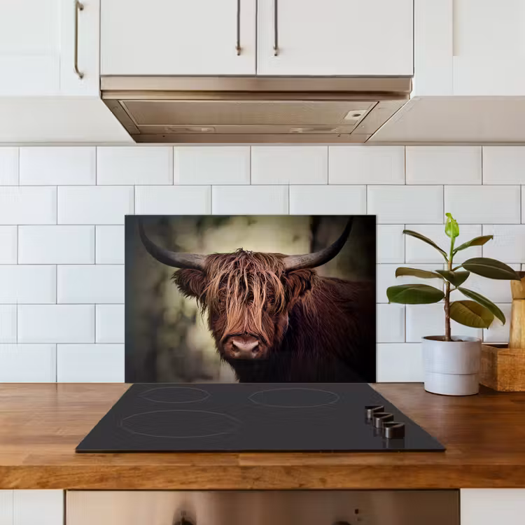 Spatscherm keuken - Schotse hooglander - Licht - Portret - Natuur — 6