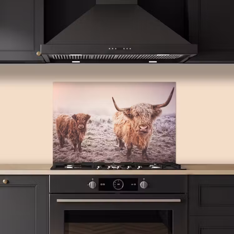 Spatscherm keuken - Schotse hooglanders - Licht - Lucht - Natuur — 2