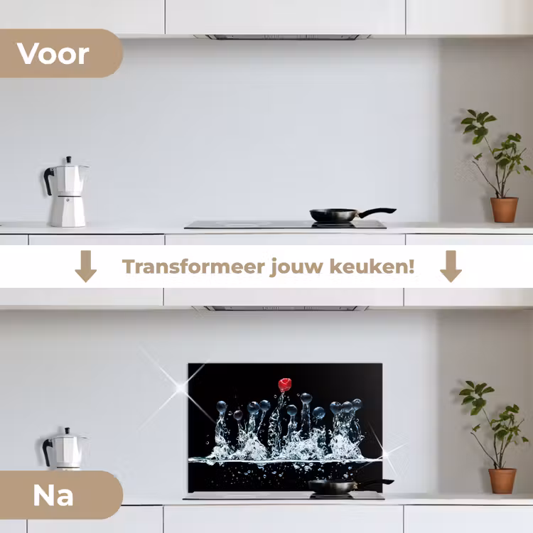 Spatscherm keuken - Bessen - Water - Zwart - Fruit - Framboos — 3