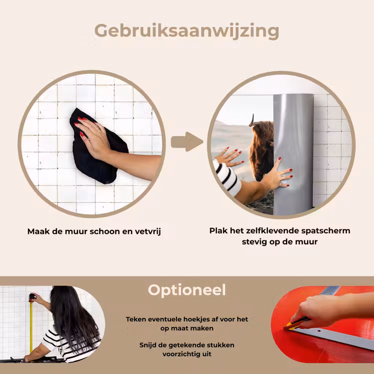 Spatscherm keuken - Schotse hooglander - Dieren - Landelijk - Landschap - Koe - Natuur — 8