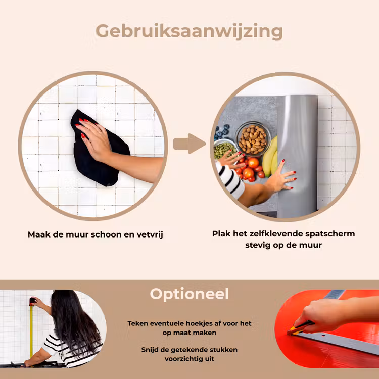 Spatscherm keuken - Groente - Fruit - Grijs — 8