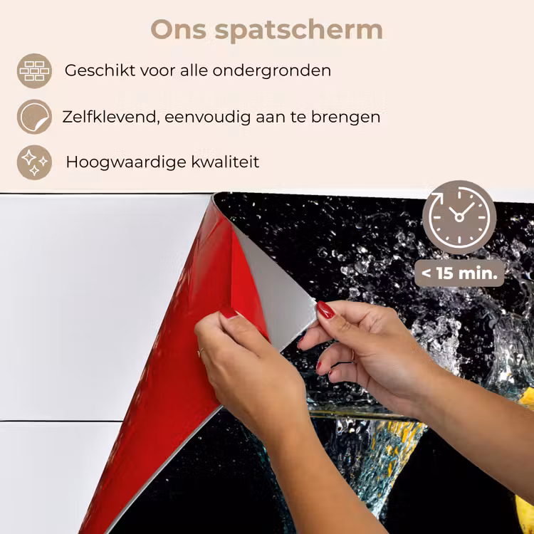 Spatscherm keuken - Citroen - Fruit - Stilleven - Water - Geel — 4
