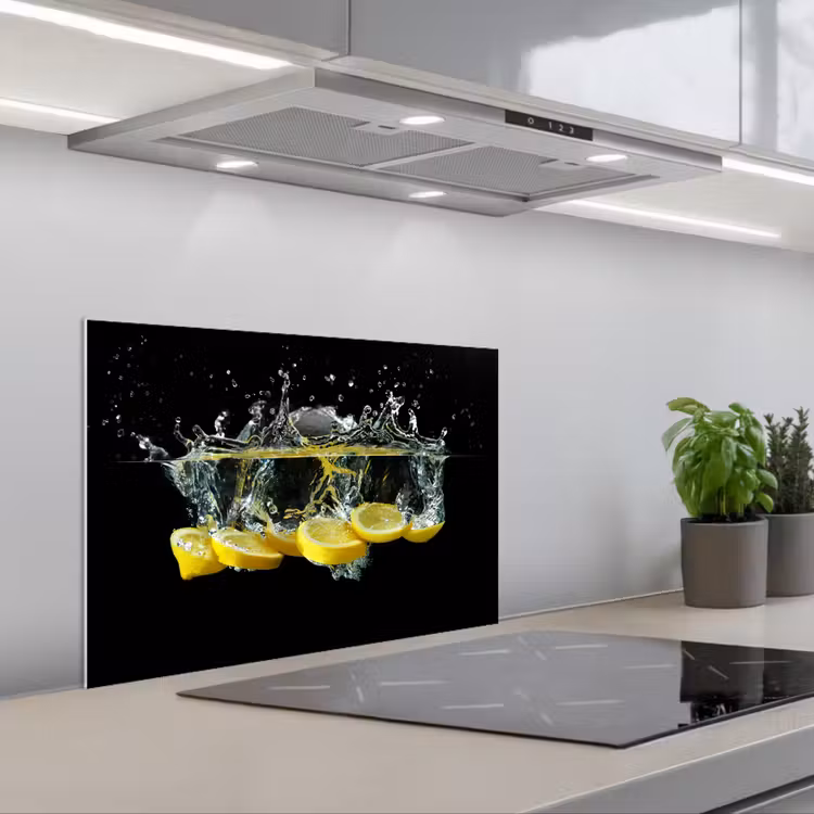 Spatscherm keuken - Citroen - Fruit - Geel - Stilleven - Water — 5