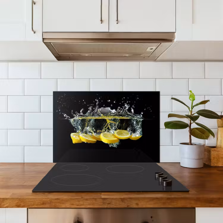 Spatscherm keuken - Citroen - Fruit - Geel - Stilleven - Water — 6