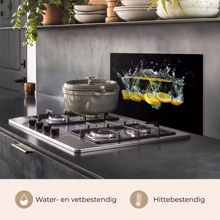 Spatscherm keuken - Citroen - Fruit - Geel - Stilleven - Water — 7