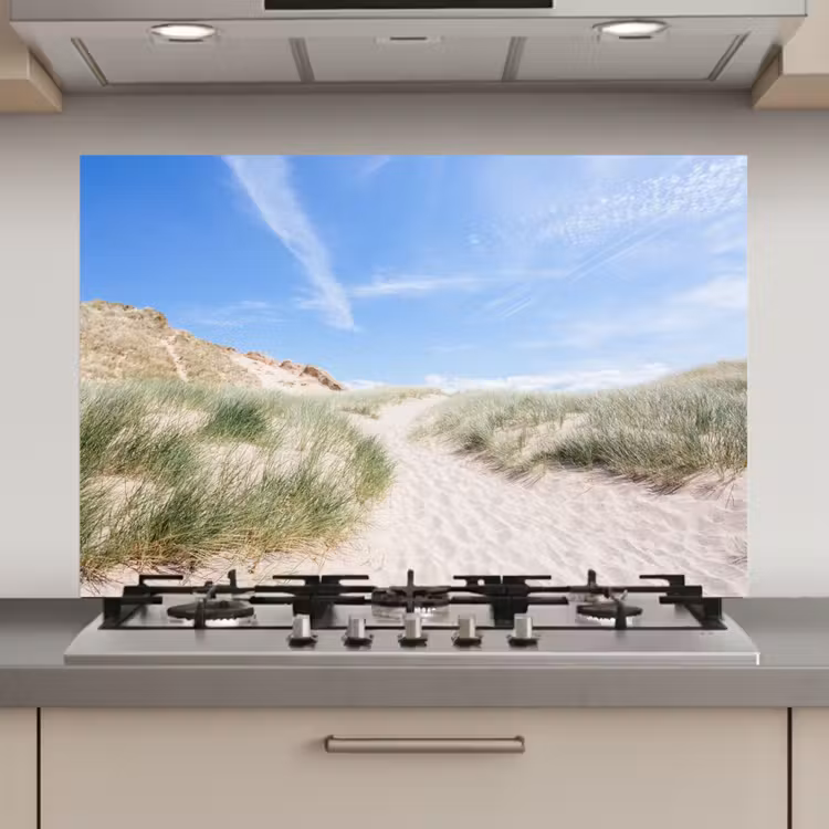 Spatscherm keuken - Strand - Duin - Gras — 1