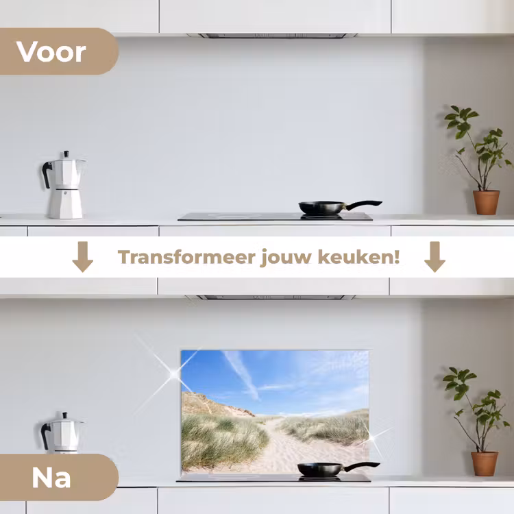 Spatscherm keuken - Strand - Duin - Gras — 3