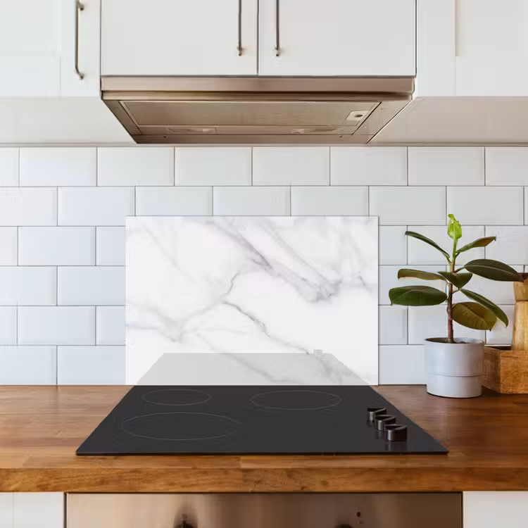 Spatscherm keuken - Marmer - Structuur - Wit - Grijs - Steen - Marmerlook — 6