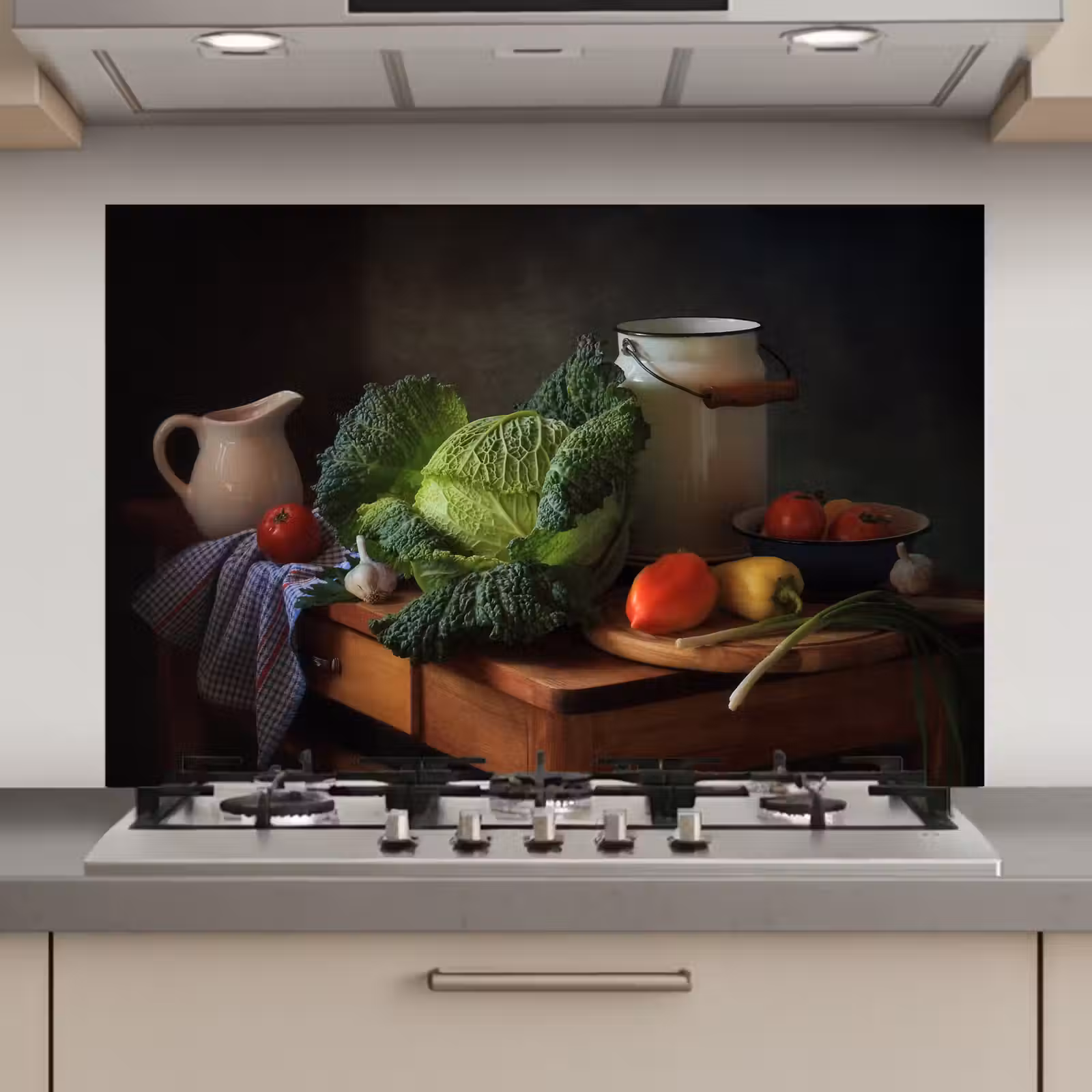 Spatscherm keuken - Stilleven - Groente - Kleuren — 1