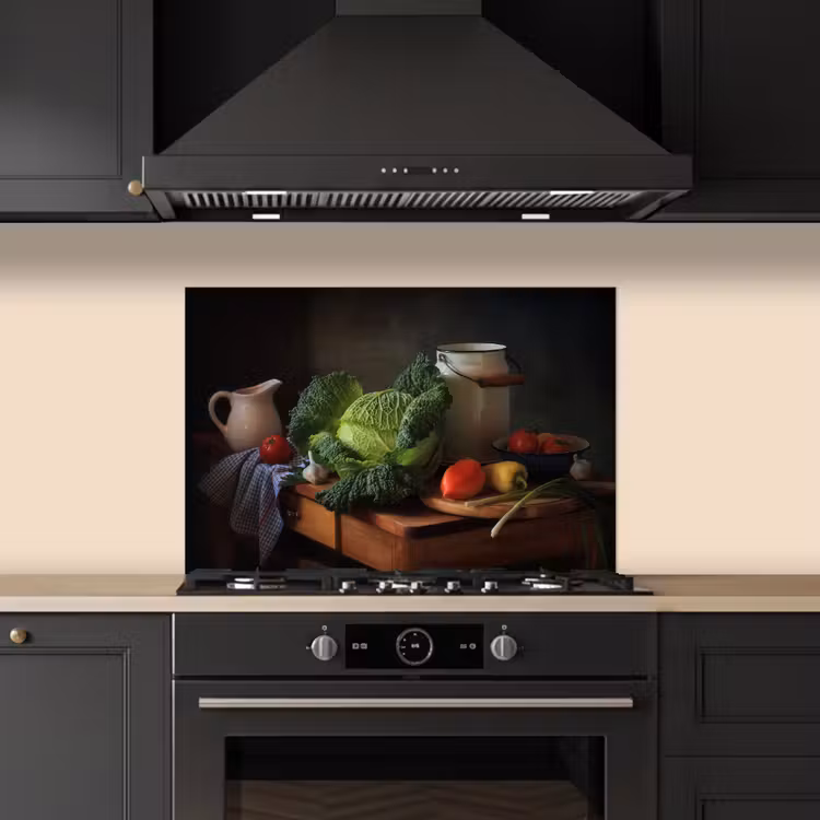 Spatscherm keuken - Stilleven - Groente - Kleuren — 2