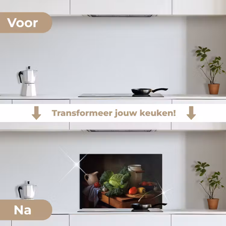 Spatscherm keuken - Stilleven - Groente - Kleuren — 3