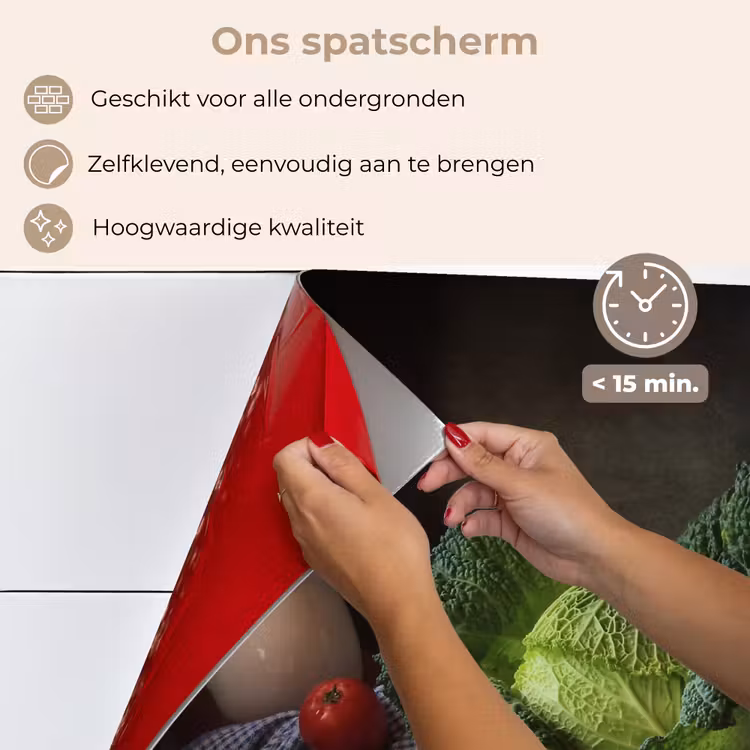 Spatscherm keuken - Stilleven - Groente - Kleuren — 4