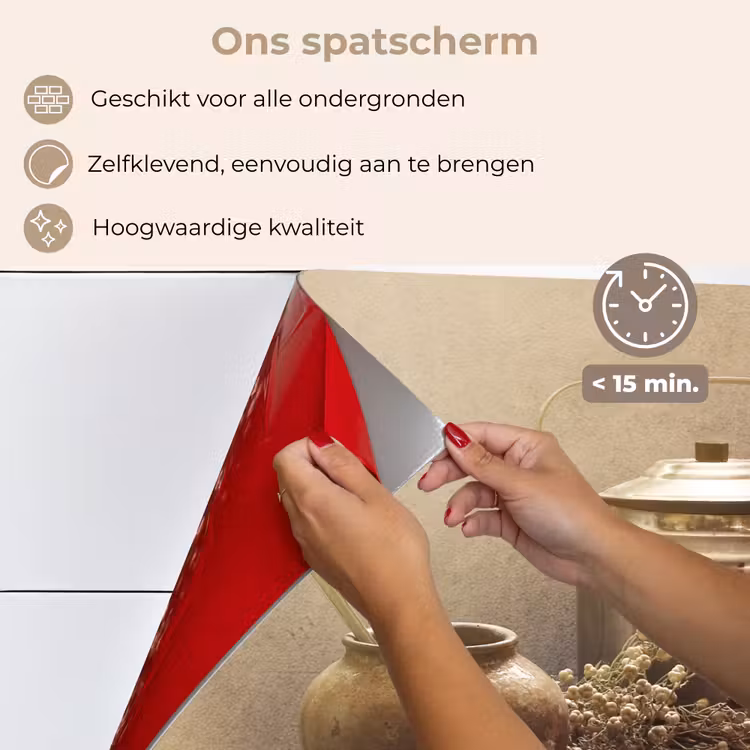 Spatscherm keuken - Stilleven - Pompoen - Knoflook - Pan - Tafel — 4