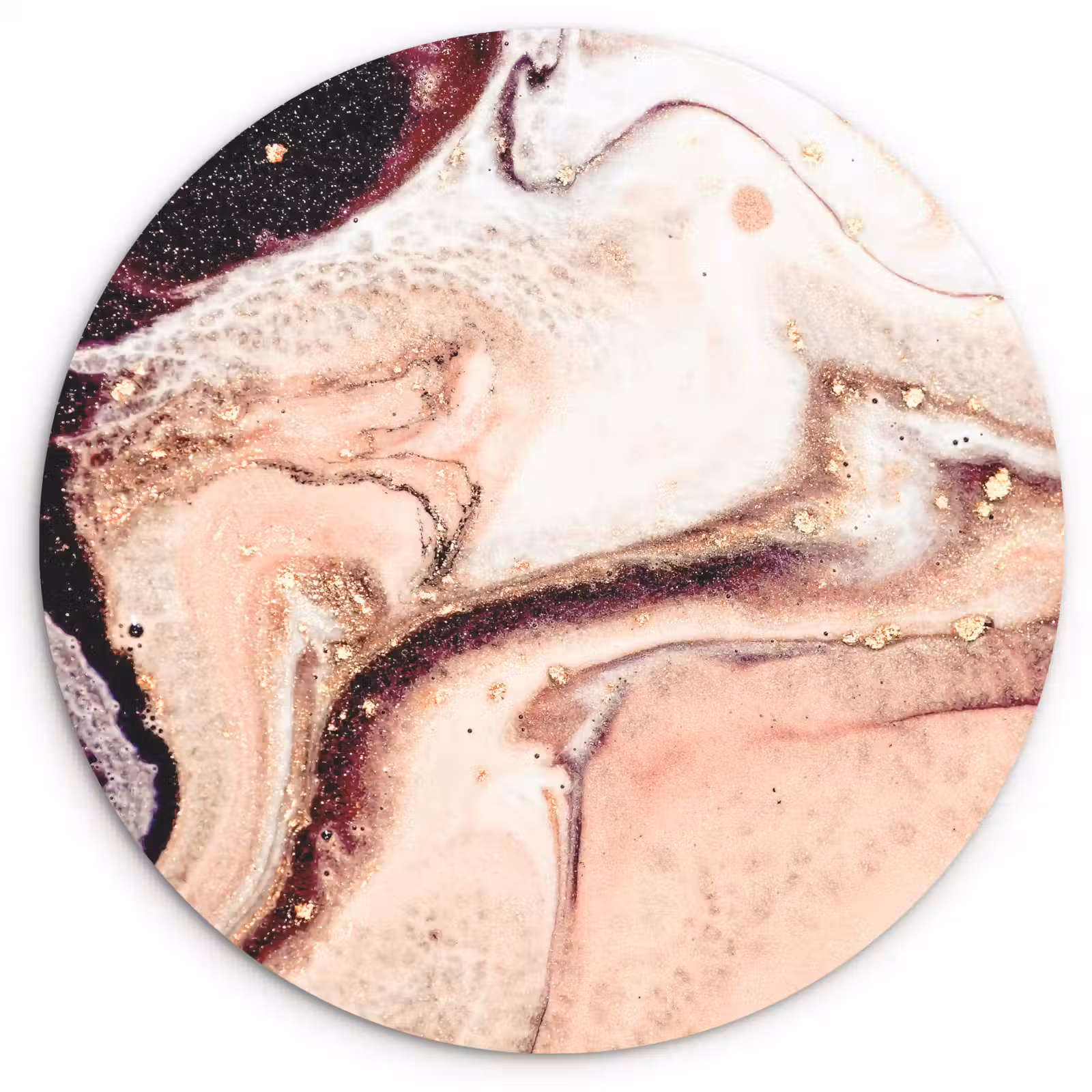 Muurcirkel - Steen - Marmer - Edelsteen - Abstract - Natuur - Roze — 1