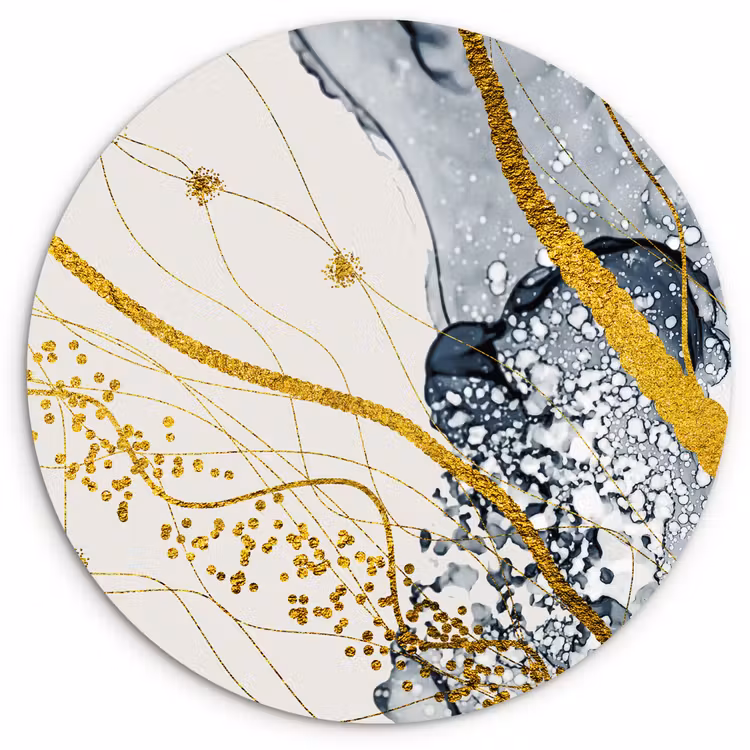Muurcirkel - Abstract - Goud - Natuur - Kunst — 1