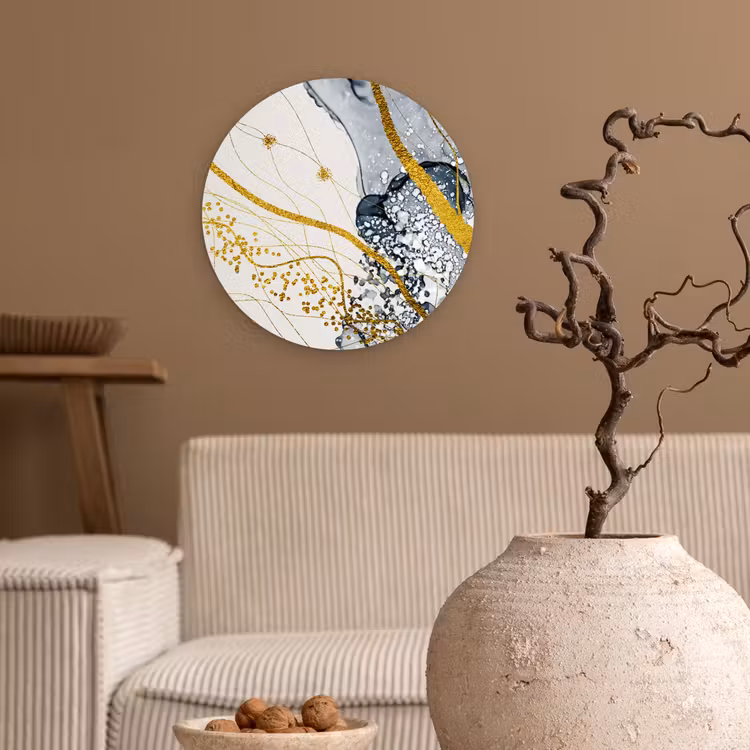 Muurcirkel - Abstract - Goud - Natuur - Kunst — 2