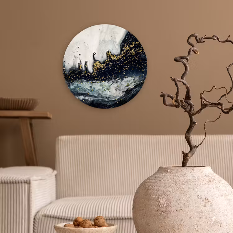Muurcirkel - Marmer - Abstract - Goud - Luxe — 2